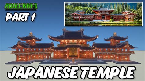 Minecraft Japanese Temple Tutorial Part Build Byodoin Temple In