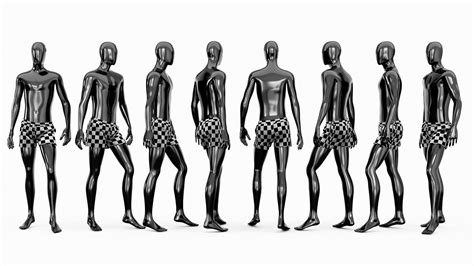 Male Sport Mannequin Collection D Model Max Fbx Obj Free D