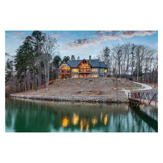 Classic Lake House Custom Home Rustic Exterior Other By Alair