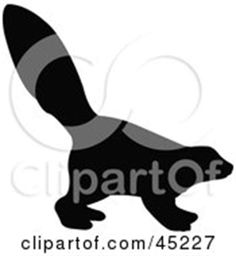 Royalty-Free (RF) Skunk Silhouette Clipart, Illustrations, Vector Graphics #1