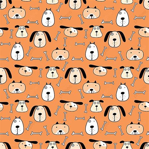 Cute Dog Seamless Pattern Background Vector Illustration Friend ...