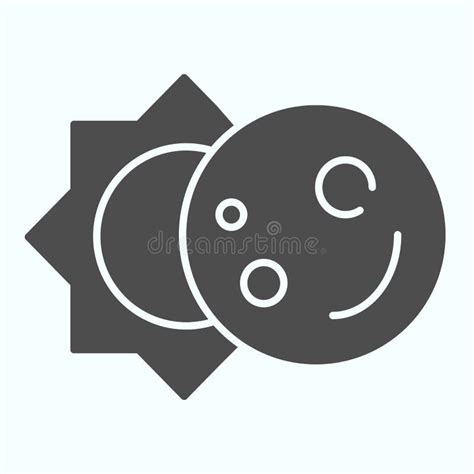 Solar Eclipse Flat Icon Astronomy Violet Icons In Trendy Flat Style