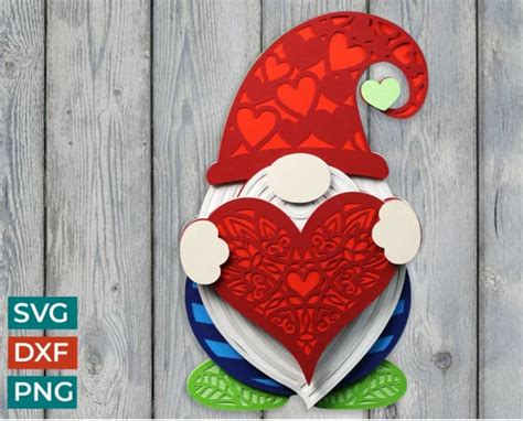 Svg Layered Gnome Cut File 3d Gonk Svg Layered Gnome Svg Christmas