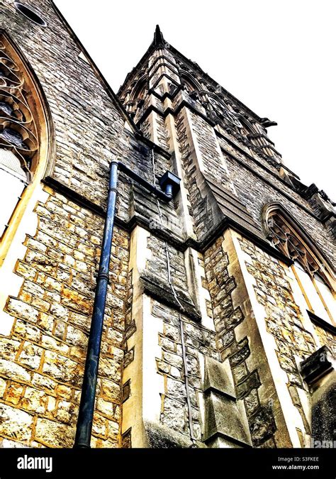 Detail of the Victorian Gothic architecture of Holy Trinity church, London Stock Photo - Alamy