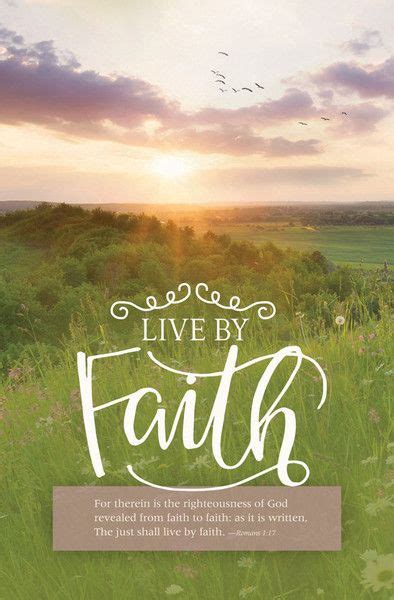 Church Bulletin Inspirational Praise Live By Faith Pack Of