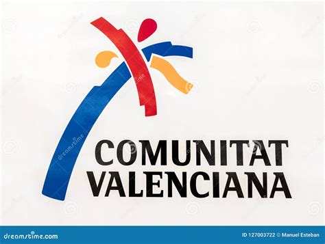 Valencian Community Logo on White Sign Editorial Photography - Image of ...