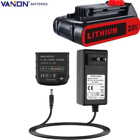 For Black Decker 20V 3 0Ah Lithium Battery And LCS1620 20V Charger