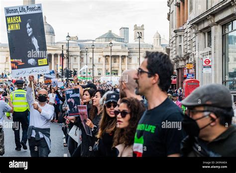 London Uk 29th Oct 2022 A Protest Under The Slogan “women Life