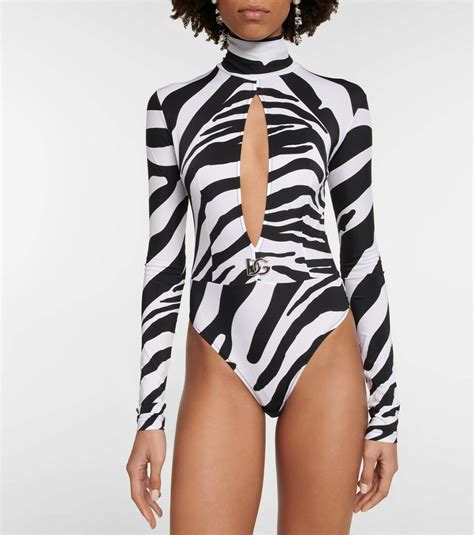 Dolce Gabbana Zebra Print Bodysuit Dolce Gabbana