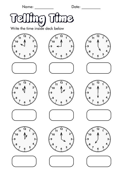 Analog Clock Worksheets 2nd Grade - Landryclementine