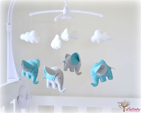 Ready To Post Elephant Baby Mobile Crib Mobile By Lullabymobiles