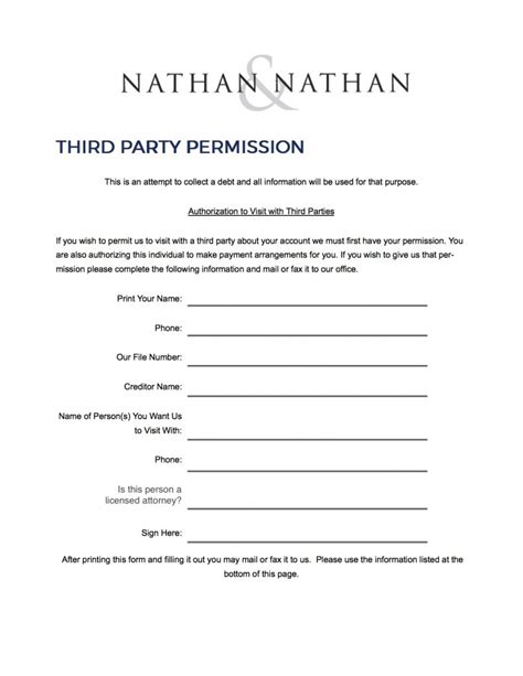 Third Party Permission Nathan And Nathan