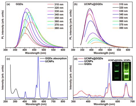 Optical Properties Of Ucnpsgqds A Pl Spectra Of Gqds Detecting With Download Scientific