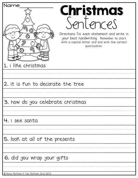 Christmas 1st Grade Reading Worksheets