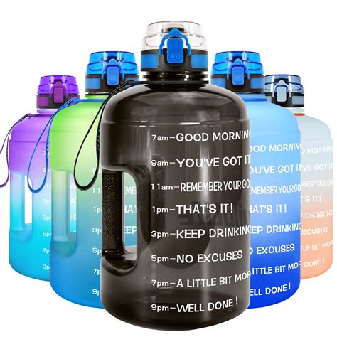 Buy BuildLife Gallon Water Bottles With Times To Drink Gallon Water