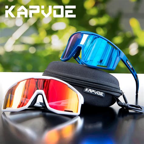 Kapvoe New Men Mtb Bike Polarized Cycling Glasses Uv400 Outdoor Sports