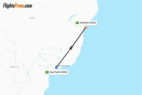 Distância Salvador São Paulo - Direct (non-stop) flights from Salvador to Sao Paulo - schedules ...