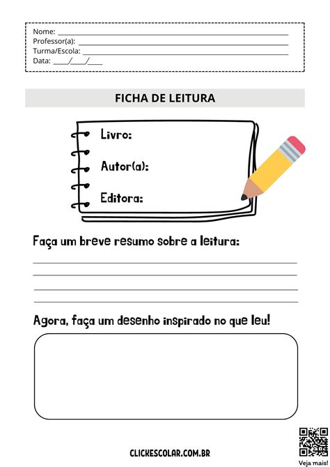 Ficha de Leitura: Modelos prontos e sugestões de uso