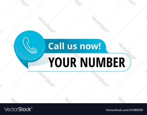 Call Us Now Button Template Royalty Free Vector Image