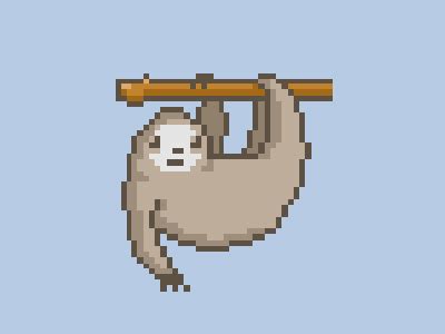 Sloth Pixelart by Miguel Olivera on Dribbble