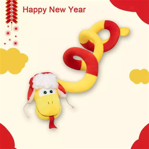 Chinese New Year Snake Plush Toy Lifelike Plush Snake For Home Bedroom