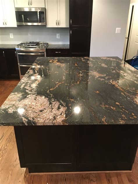 Black Magma Granite Dark Granite Countertops Black And Copper