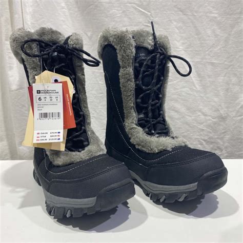 Mountain Warehouse Womens Size 6 Black / Grey Snow Boots(s)