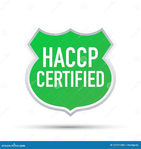 Haccp Certified Icon On White Background Vector Illustration Stock