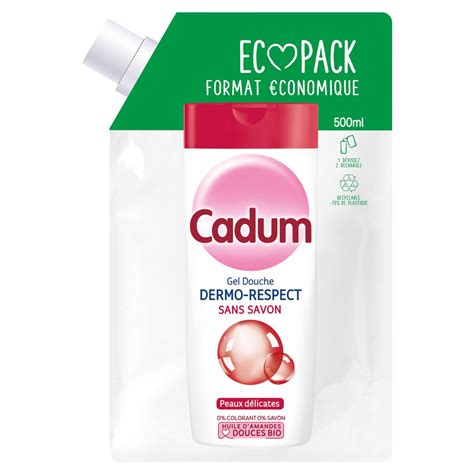 Cadum Gel Douche Dermo Respect Sans Savon Peau Adoucie L Huile D