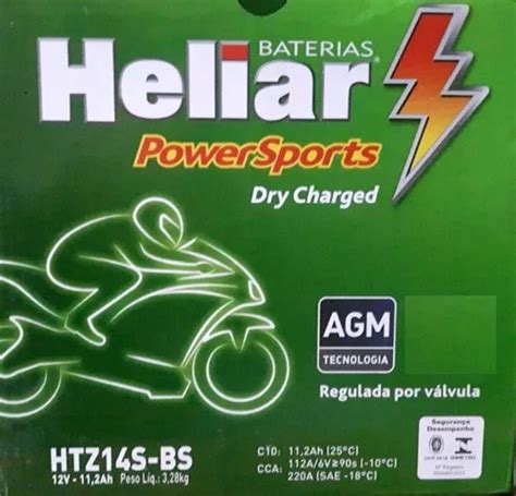 Bateria Honda Shadow Heliar Htz S Bs Ytz S Yuasa Parcelamento