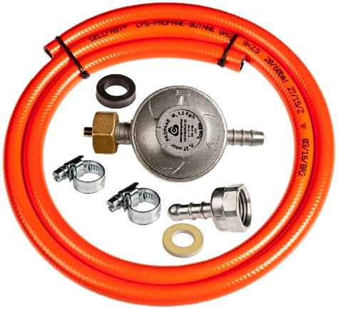 Купить ГАЗОВЫЕ ШЛАНГИ 2м + КОЛПАЧОК И МУФТА + РЕГУЛЯТОР ГАЗОВОГО ...