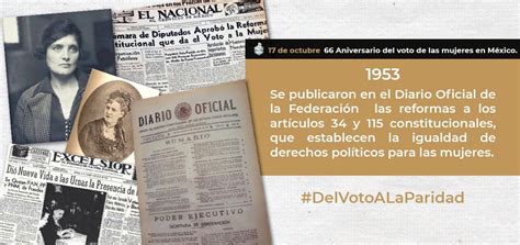 Del Voto A La Paridad Retos A 66 Años Del Reconocimiento Del Derecho Al Sufragio De Las Mujeres