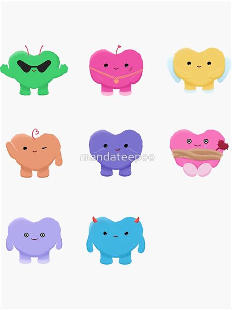 "Stray Kids Maxident Case 143 Heart Monster Pipi Sticker Pack" Sticker ...