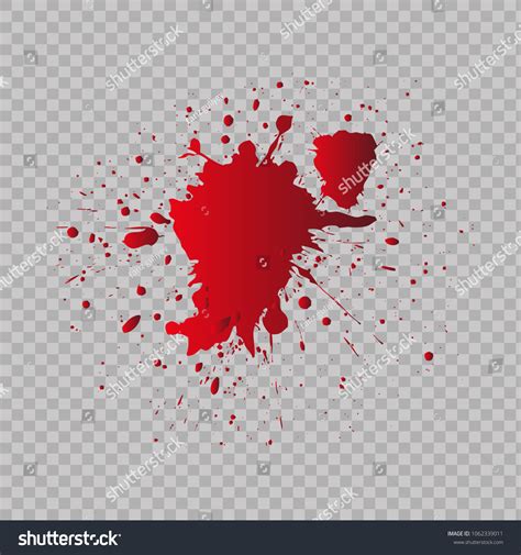 Blood Splatter On Transparent Background Stock Vector (Royalty Free ...