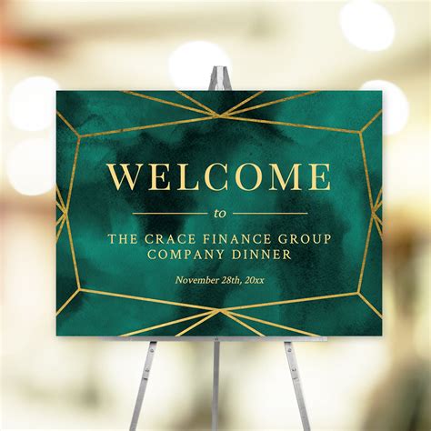 Company Dinner Welcome Sign Editable Template, Printable Welcome Sign