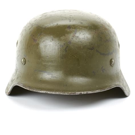 Original German Wwii M40 Stahlhelm Steel Helmet Shell Size 68 Maker