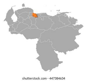 Map Venezuela Carabobo Stock Vector (Royalty Free) 447384634 | Shutterstock