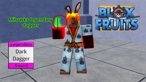 Blox Fruits Mihawks Legendary Dark Dagger Showcase Max Mastery Youtube