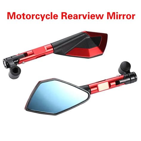 Universal Motorcycle Mirrors Blue Glass Anti Vertigo Moto Accessories