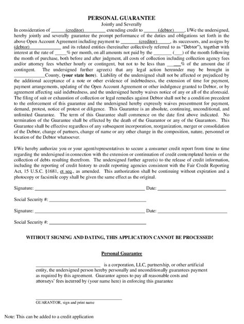 Fillable Online Guaranty And Security Agreement Fax Email Print Pdffiller