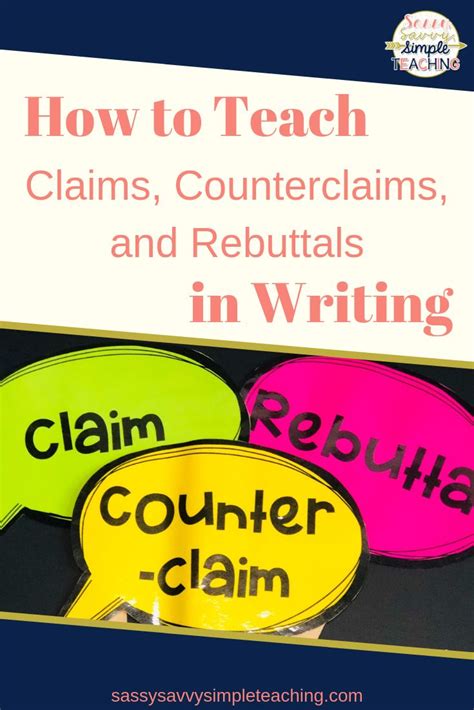 How To Teach Claims Counterclaims And Rebuttals In Writing Elementary Writing Argumentative