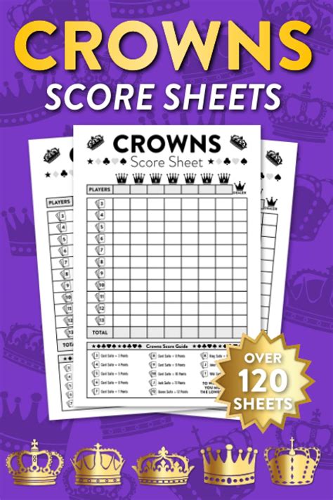 Crowns Score Sheets Over 120 Sheets For 5 Crowns Card Game 6x9