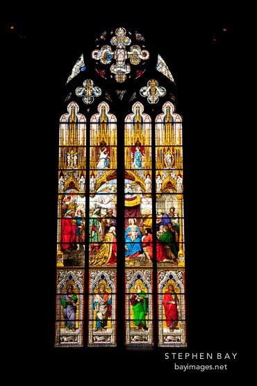 Photo Stained Glass Window Cologne Cathedral Germany