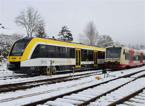 Hohenzollerische Landesbahn RegioShuttle fährt im Ausland Balingen