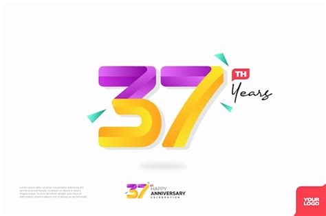 Premium Vector | Number 37 logo icon design 37th birthday logo number ...