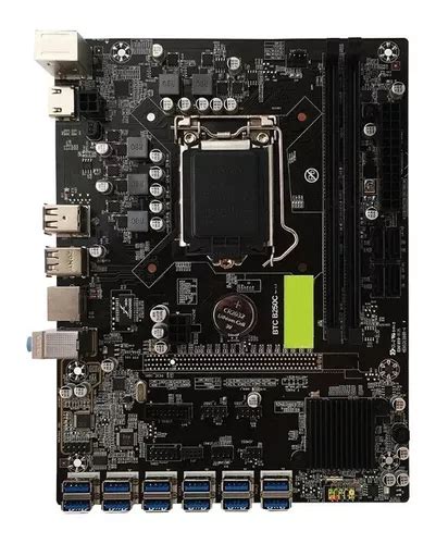 Placa mãe Btc B250c Lga 1151 Ddr4 Miner 12 Pci Usb P Riser