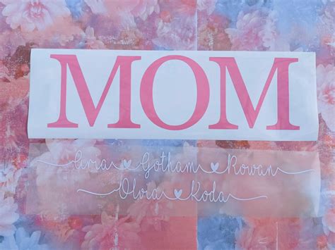 Mothers Day Decal Mom Plaque Decal Mom Tile Decal Mothers Etsy