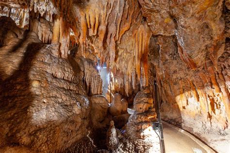 Stalactites in a Limestone Cave. Stock Image - Image of geology ...