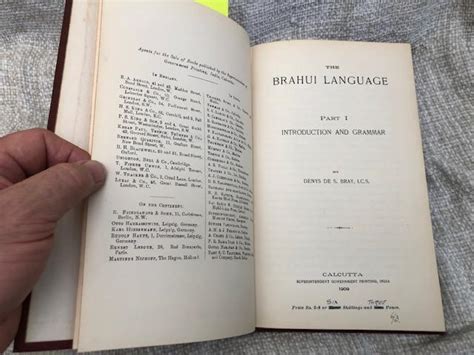 The Brahui Language. Part I - Introduction and Grammar by Bray, Sir ...