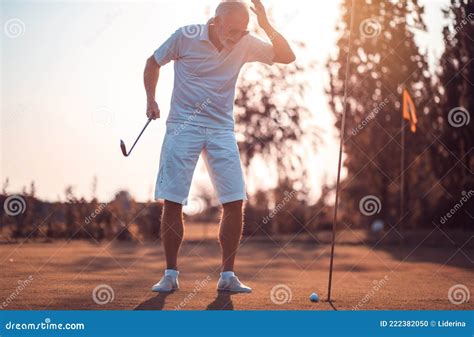 Senior Man Playing Golf Stock Photo Image Of Hobbies